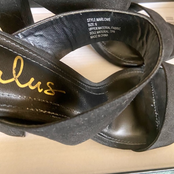 Marlowe Black Suede High Heel Sandals - Picture 4 of 8